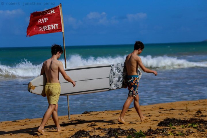 a couple of people that are walking on the beach